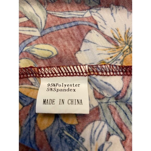 Fashion Collection Floral Print Summer Dress Short Sleeve Spaghetti Straps Small - Picture 4 of 10